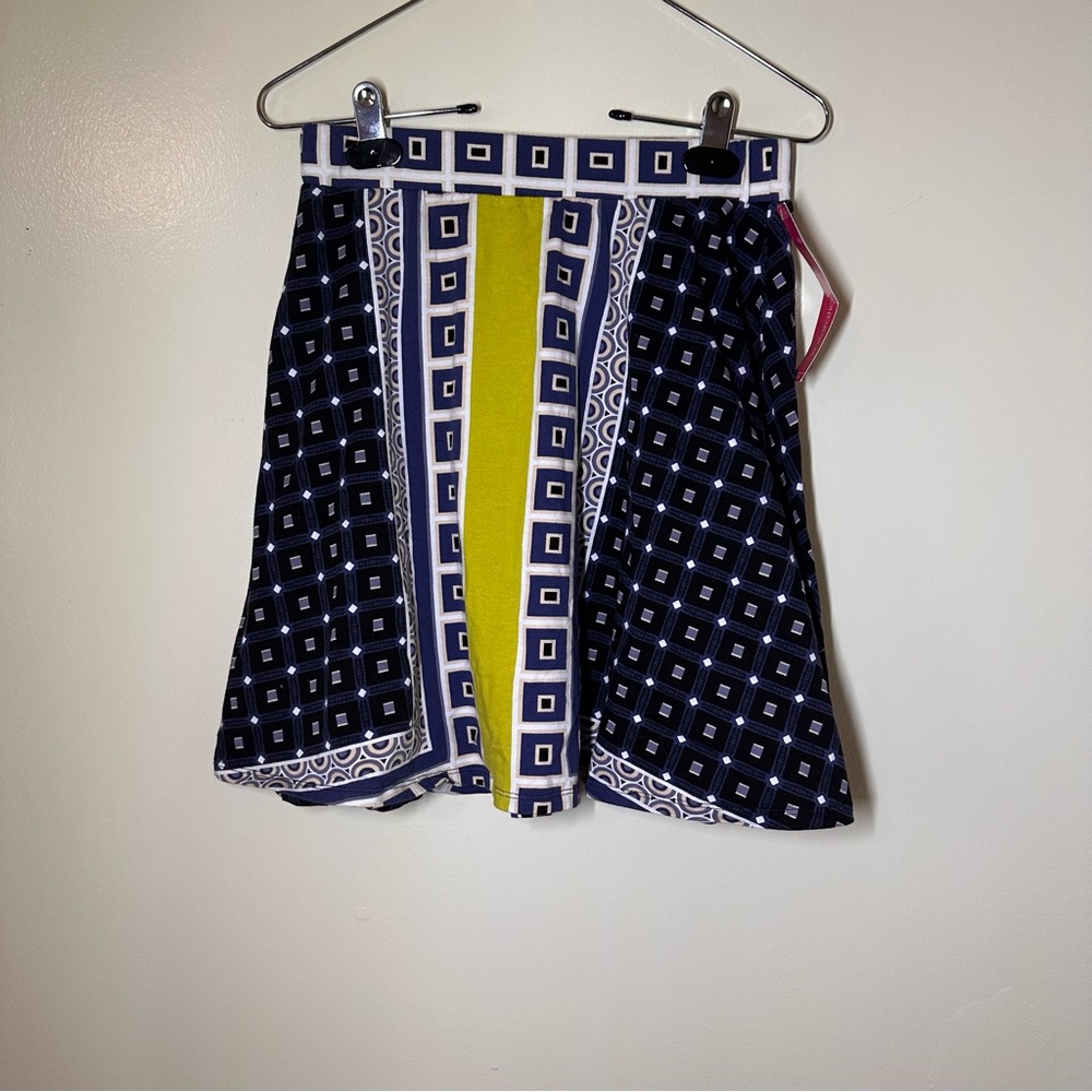 Xhilaration Skirt - Navy and Yellow Geometric‎